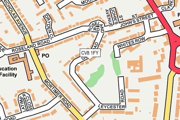 CV8 1FY map - OS OpenMap – Local (Ordnance Survey)