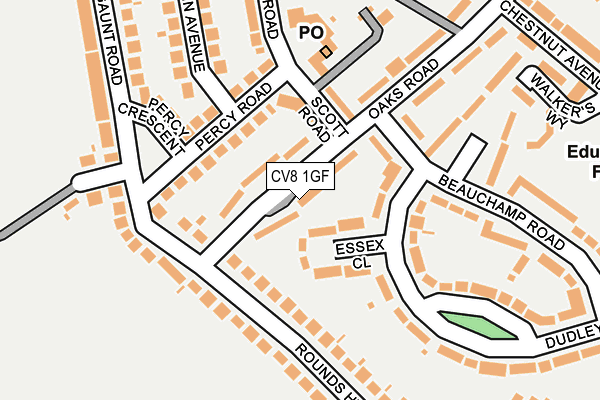 CV8 1GF map - OS OpenMap – Local (Ordnance Survey)