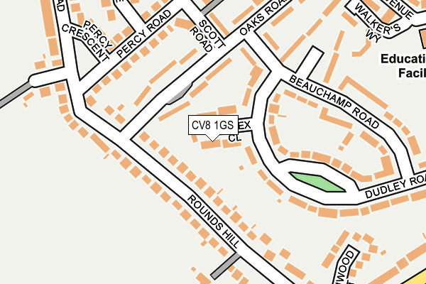 CV8 1GS map - OS OpenMap – Local (Ordnance Survey)