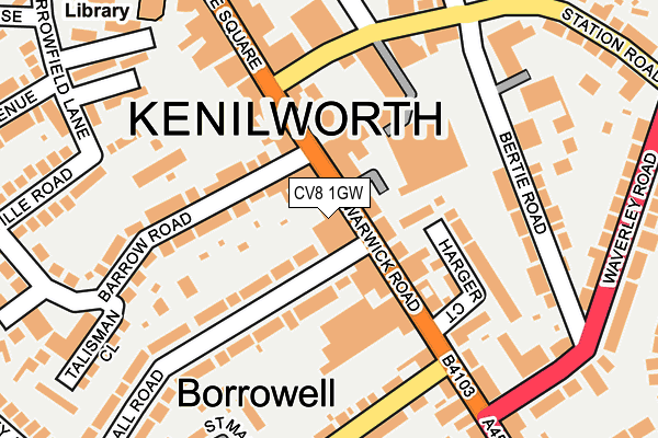 CV8 1GW map - OS OpenMap – Local (Ordnance Survey)