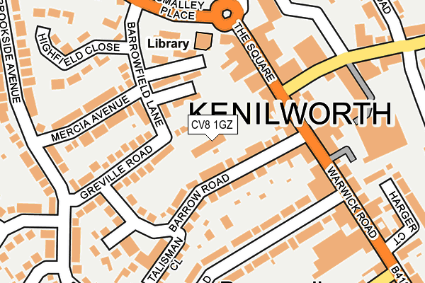 CV8 1GZ map - OS OpenMap – Local (Ordnance Survey)