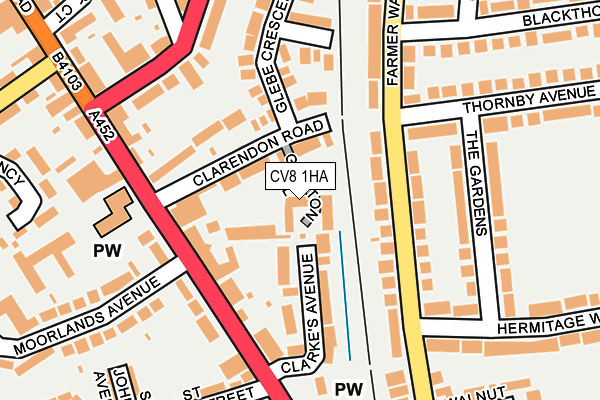 CV8 1HA map - OS OpenMap – Local (Ordnance Survey)