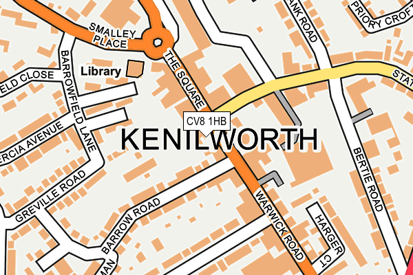 CV8 1HB map - OS OpenMap – Local (Ordnance Survey)