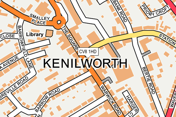 CV8 1HD map - OS OpenMap – Local (Ordnance Survey)