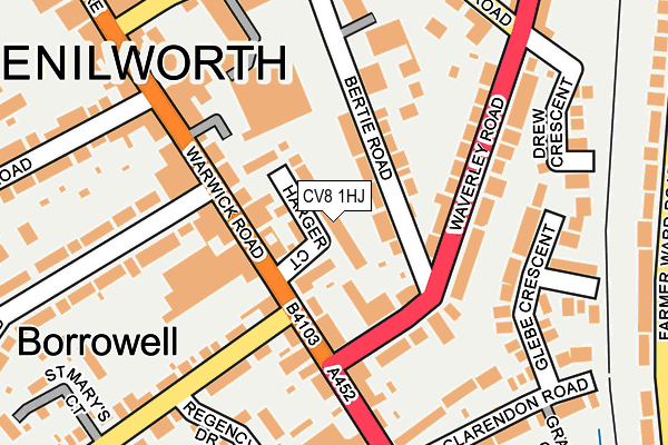 CV8 1HJ map - OS OpenMap – Local (Ordnance Survey)