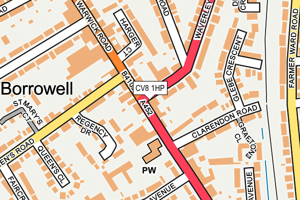 CV8 1HP map - OS OpenMap – Local (Ordnance Survey)