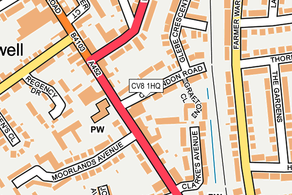 CV8 1HQ map - OS OpenMap – Local (Ordnance Survey)