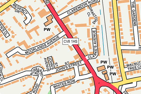 CV8 1HS map - OS OpenMap – Local (Ordnance Survey)