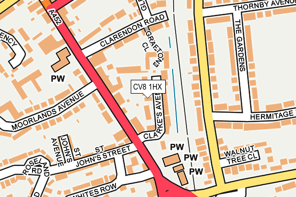 CV8 1HX map - OS OpenMap – Local (Ordnance Survey)