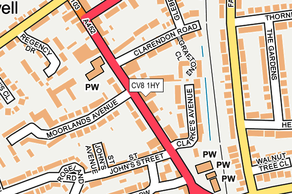 CV8 1HY map - OS OpenMap – Local (Ordnance Survey)