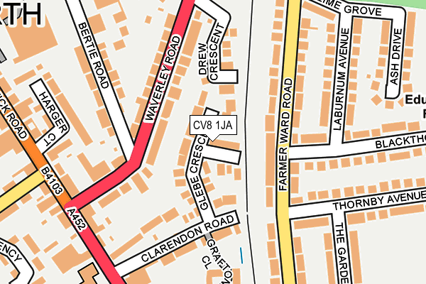 CV8 1JA map - OS OpenMap – Local (Ordnance Survey)