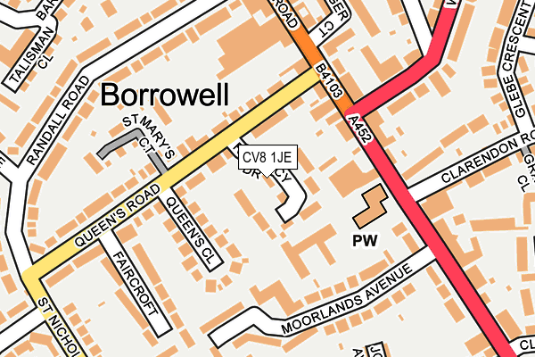 CV8 1JE map - OS OpenMap – Local (Ordnance Survey)