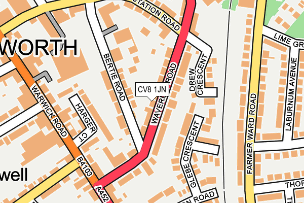 CV8 1JN map - OS OpenMap – Local (Ordnance Survey)