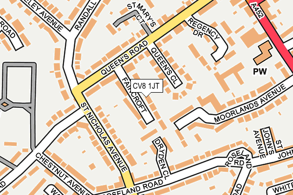 CV8 1JT map - OS OpenMap – Local (Ordnance Survey)