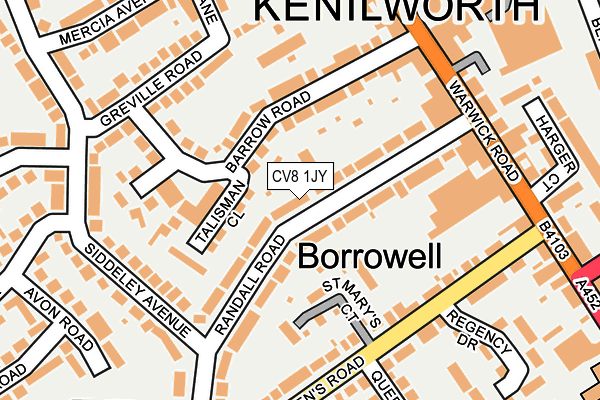 CV8 1JY map - OS OpenMap – Local (Ordnance Survey)