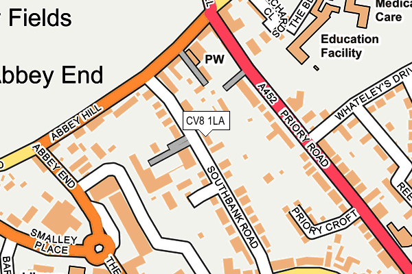 CV8 1LA map - OS OpenMap – Local (Ordnance Survey)