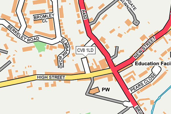 CV8 1LD map - OS OpenMap – Local (Ordnance Survey)