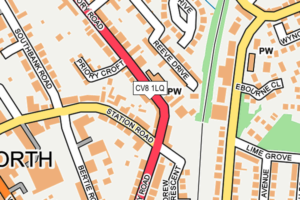 CV8 1LQ map - OS OpenMap – Local (Ordnance Survey)