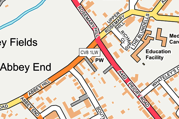 CV8 1LW map - OS OpenMap – Local (Ordnance Survey)