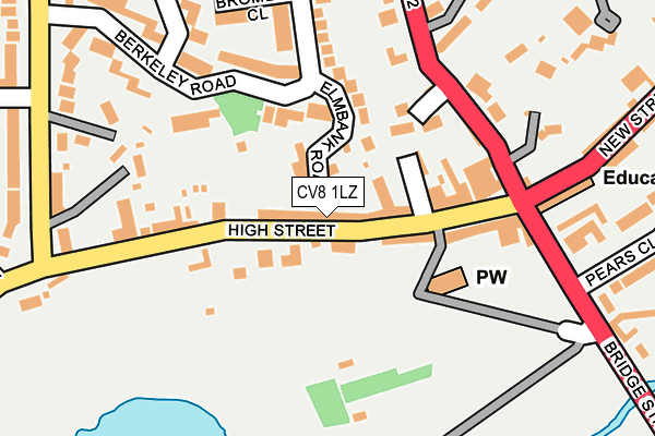 CV8 1LZ map - OS OpenMap – Local (Ordnance Survey)