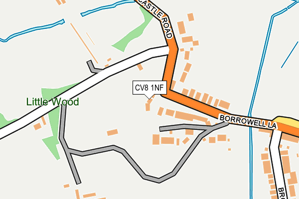 CV8 1NF map - OS OpenMap – Local (Ordnance Survey)