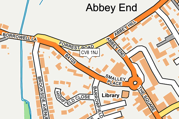 CV8 1NJ map - OS OpenMap – Local (Ordnance Survey)