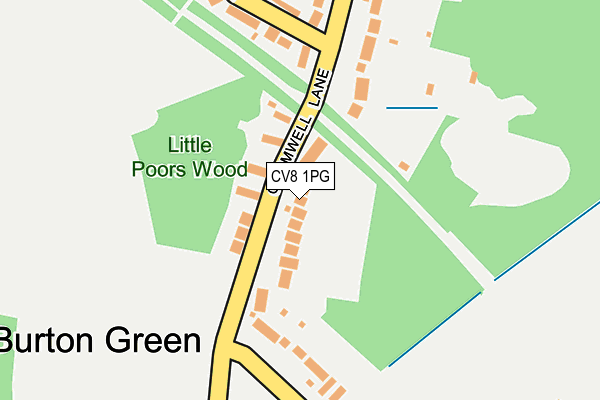 CV8 1PG map - OS OpenMap – Local (Ordnance Survey)