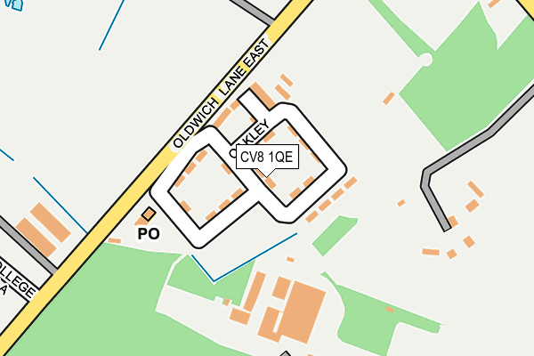 CV8 1QE map - OS OpenMap – Local (Ordnance Survey)