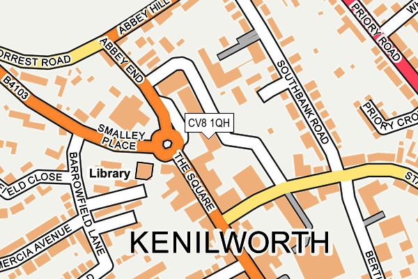 CV8 1QH map - OS OpenMap – Local (Ordnance Survey)