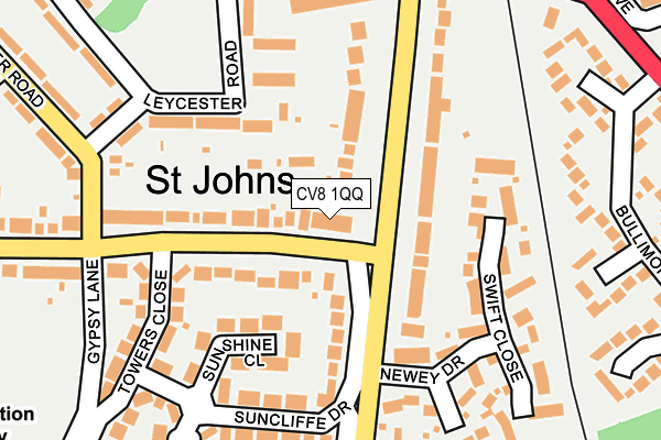 CV8 1QQ map - OS OpenMap – Local (Ordnance Survey)