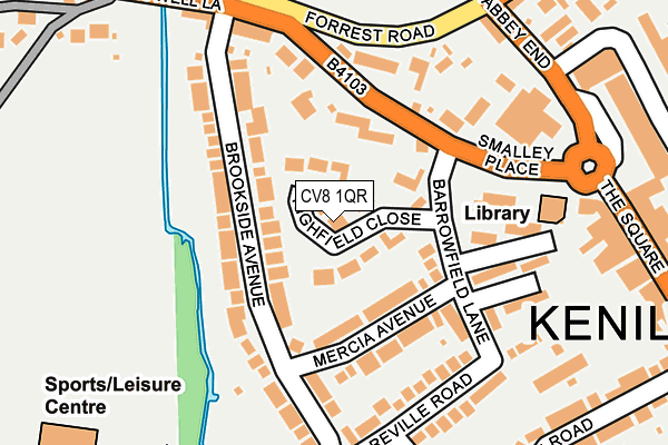 CV8 1QR map - OS OpenMap – Local (Ordnance Survey)