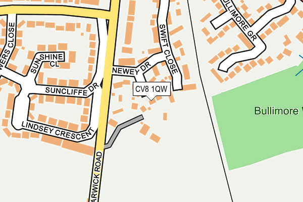 CV8 1QW map - OS OpenMap – Local (Ordnance Survey)