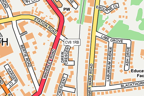 CV8 1RB map - OS OpenMap – Local (Ordnance Survey)