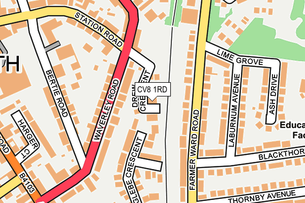 CV8 1RD map - OS OpenMap – Local (Ordnance Survey)