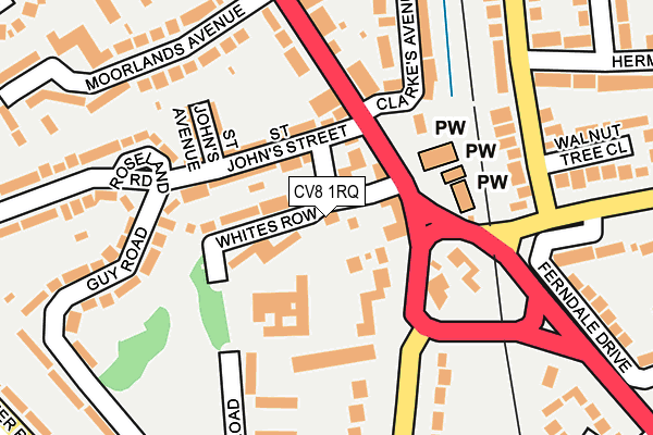 CV8 1RQ map - OS OpenMap – Local (Ordnance Survey)