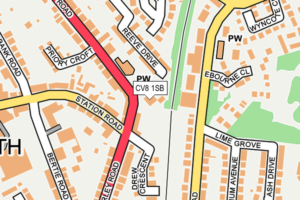 CV8 1SB map - OS OpenMap – Local (Ordnance Survey)