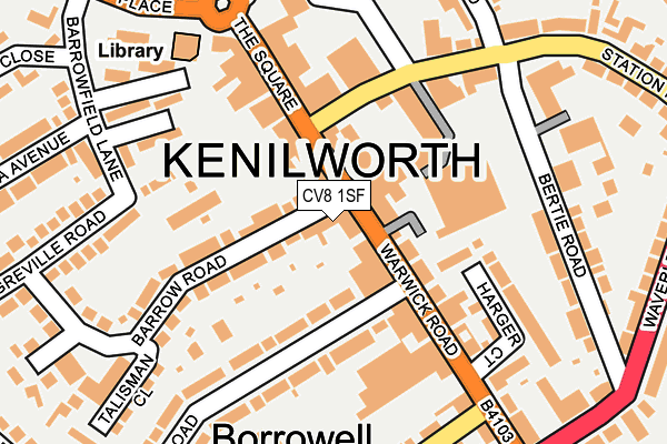 CV8 1SF map - OS OpenMap – Local (Ordnance Survey)