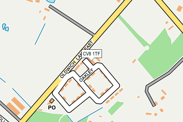 CV8 1TF map - OS OpenMap – Local (Ordnance Survey)