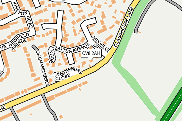 CV8 2AH map - OS OpenMap – Local (Ordnance Survey)