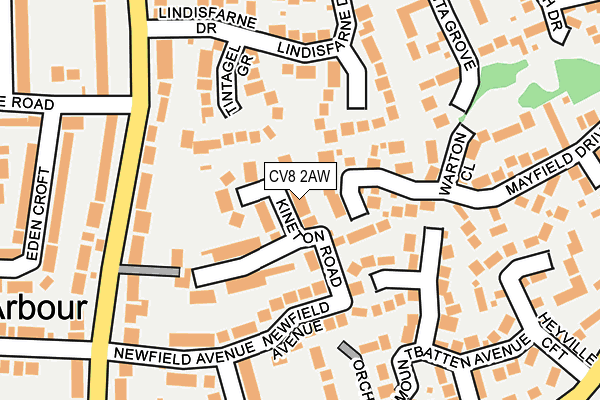 CV8 2AW map - OS OpenMap – Local (Ordnance Survey)