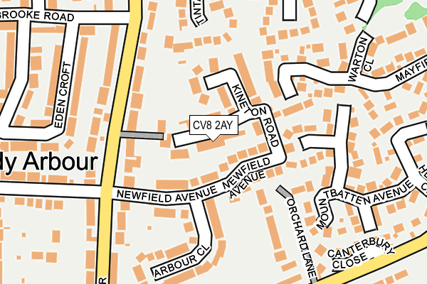 CV8 2AY map - OS OpenMap – Local (Ordnance Survey)