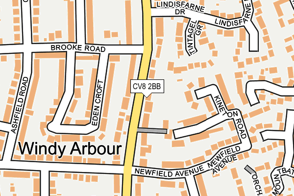 CV8 2BB map - OS OpenMap – Local (Ordnance Survey)