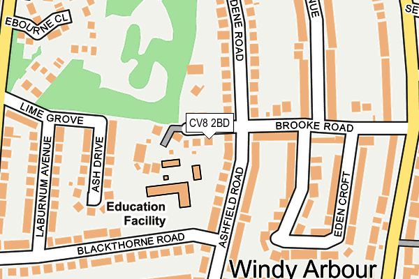 CV8 2BD map - OS OpenMap – Local (Ordnance Survey)