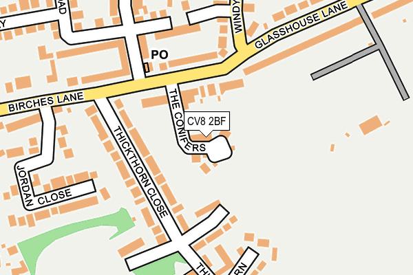 CV8 2BF map - OS OpenMap – Local (Ordnance Survey)