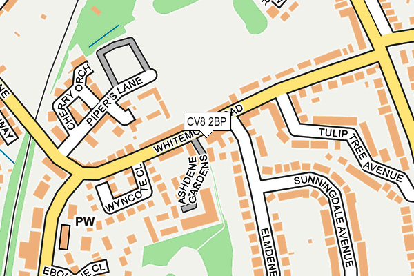 CV8 2BP map - OS OpenMap – Local (Ordnance Survey)