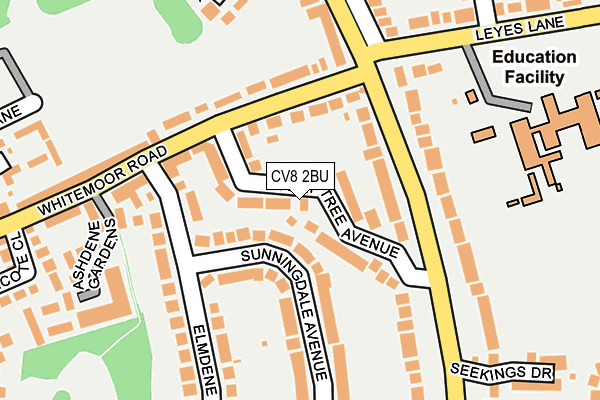 CV8 2BU map - OS OpenMap – Local (Ordnance Survey)