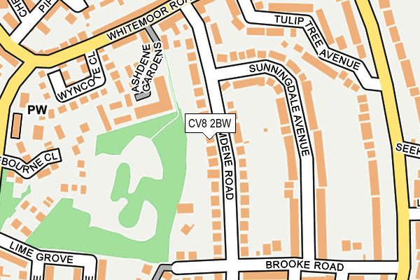 CV8 2BW map - OS OpenMap – Local (Ordnance Survey)