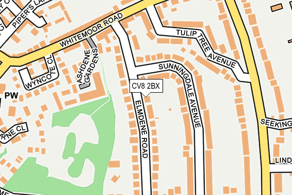 CV8 2BX map - OS OpenMap – Local (Ordnance Survey)