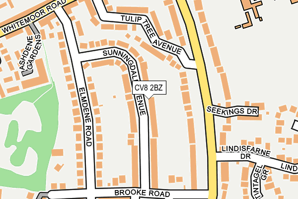 CV8 2BZ map - OS OpenMap – Local (Ordnance Survey)