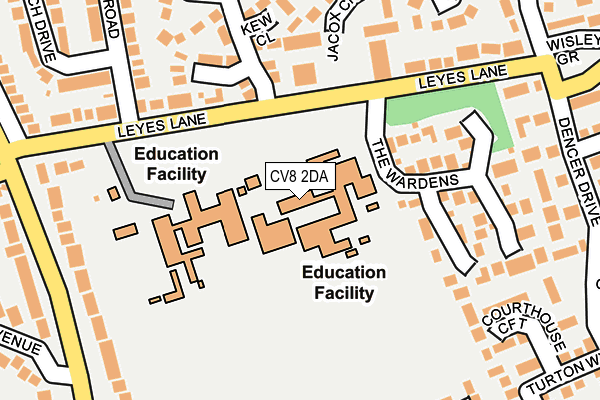 CV8 2DA map - OS OpenMap – Local (Ordnance Survey)